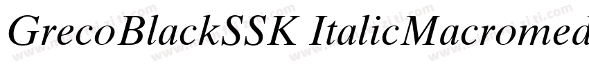 GrecoBlackSSK ItalicMacromedia Font字体转换